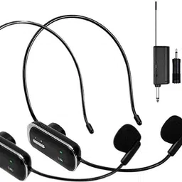 kh Dual Wireless Microphone Headset for 2 People with 1/4''Plug, Range Microphone-picture-19