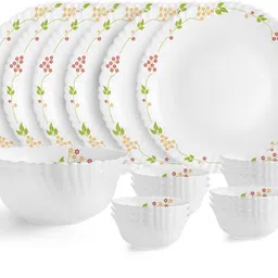 cello Pack of 20 Opalware Dazzle Series Secret Garden Dinner Set | Crockery Set for Daily Use & Gifting Dinner Set-picture-15