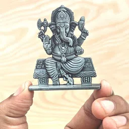 shinde exports small metal lord ganesha idol murthy for car dashboard home office murti statue Decorative Showpiece - 6.3 cm-picture-10