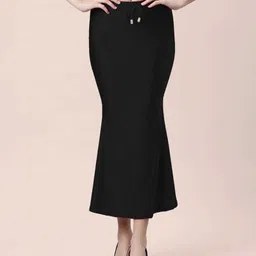 VDIHATA FASHION Black Blended Petticoat Skirts For Women Saree Inner Shapewear Fishcut Lycra Blend Petticoat-image-24