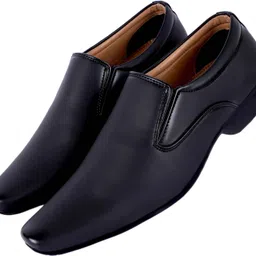 Aaeshu Men's & Boy's Tranding Synthetic Leather Slip-on Black Color Atractive Formal Shoe Uk_9 Slip On For Men image 5