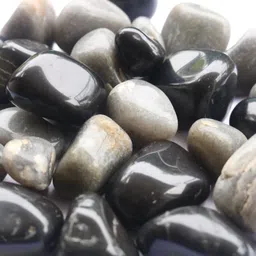 wowtag Black and Grey Stones Combo for Aquarium,Vase Filler, 2 KG, 2-4 cm, polished Polished Asymmetrical Marble Pebbles image 1