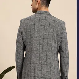 mast & harbour Men Checkered Single Breasted Formal Blazer image 2