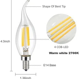 zoreza 4 W Basic Candle E14 LED Bulb image 2