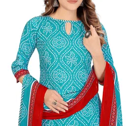 vijay deep silk mill Unstitched Crepe Salwar Suit Material Printed image 4