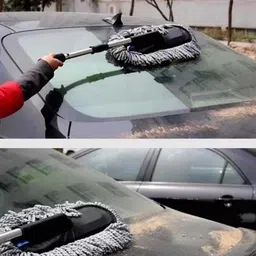 trucco trends Microfiber car cleaning duster & Sponge for cleaning Combo image 2