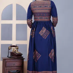 daevish Women Fit and Flare Multicolor Ankle Length Dress image 2