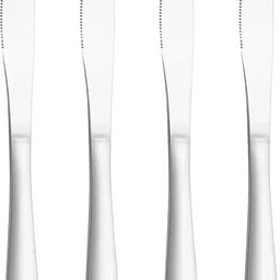 kitchantique Silverware Steak Knives Set | 4-Pcs Flatware for Dinner, Party | Sterling Silver Stainless Steel Cutlery Set-picture-36