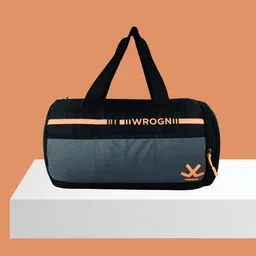 wrogn 30 L Gym Duffel Bag - Gym Duffel Bag -Men & Women Sport Gym Bag, Duffel Bag - Orange, Black-picture-25