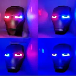 littlin Iron Man Face Mask Action Figure Toy with Light Effect for Party image 2