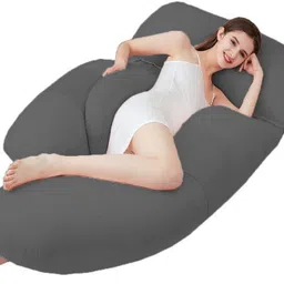 angel mommy Premium Full G-Shaped Body Pillow Microfibre Solid Pregnancy Pillow Pack of 1-picture-16