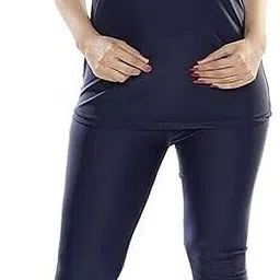 rz oddish Sports wear swimming wear water sports Women and girls swim two piece Solid Women Swim-dress Dark Blue Swimsuit-picture-22