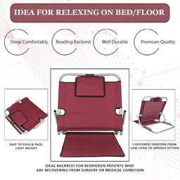 al buraq Surgical Adjustable Hospital Back Rest For Use On Bed Back / Lumbar Support image 5