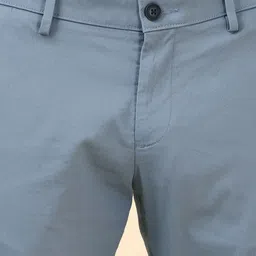 allen solly Men Slim Fit Blue Cotton Blend Trousers image 5