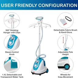 inalsa Speedy Steam Upright Fabric Steamer image 4