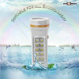 pick ur needs Rechargeable 25W+10 High Bright SMD Emergency Long Range LED Torch Light 8 hrs Torch Emergency Light image 5