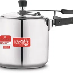 classic essentials Pro chef ISI Certified Stainless Steel 10 L Induction Bottom Pressure Cooker-picture-41
