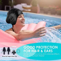 shifter Swimmming Cap For Men Women Ant slip Ear Cover Extra Large Size Swimming Cap image 4