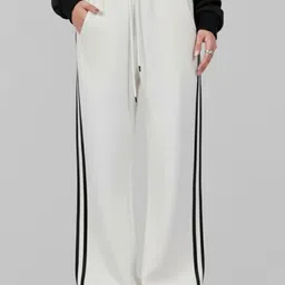 dockstreet Women Solid White Track Pants-picture-21