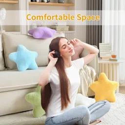 avs Star Pillow Cute Star Shaped Cushion Room Decor Plush Cushion for Bedroom Sofa - 35 cm image 2
