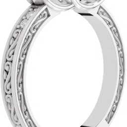 Sparkles Lab Grown Diamond 14kt White Gold ring image 2