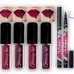 mofilozu 4 in 1 Matte Liquid Lipstick | Water & Smudge proof (Red, Maroon, Pink, Brown)-picture-15