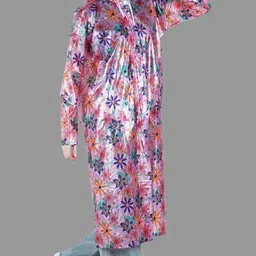 firmed string Floral Print, Solid Women Raincoat-picture-20