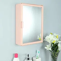 epraiser Storage Plastic SMALL SIZE Bathroom Mirror Cabinet, Size:14"X4"X10"(SMALL) Plastic Wall Shelf image 4