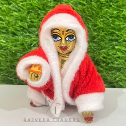 rajveer traders Size 3, Laddu Gopal Ji Winter Monkey Dress, Random Colour, Pack of 4 Dress image 2