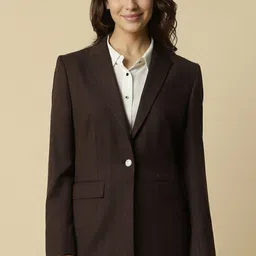 allen solly Women Striped Single Breasted Formal Blazer-picture-39