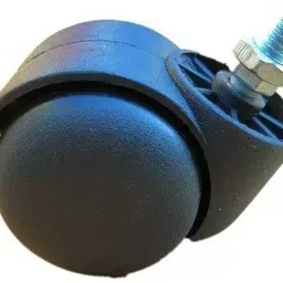 denish Twin Castor Wheels Threaded Set of 5 Pieces for revolving Chairs Appliance Furniture Caster image 2