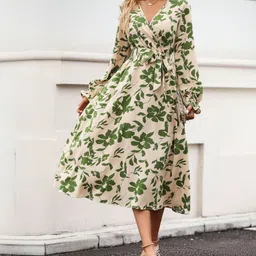 ki studio Women Asymmetric Multicolor Midi/Calf Length Dress image 1