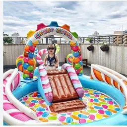 tiny tales Intex Inflatable (IND*061) Candy Zone Water Play Center With Pump Inflatable Swimming Pool-picture-21