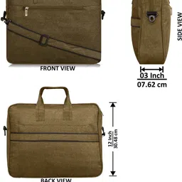 mintfox Men & Women Khaki Messenger Bag image 2