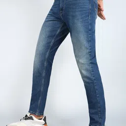 flying machine Men Tapered Fit Mid Rise Blue Jeans image 3