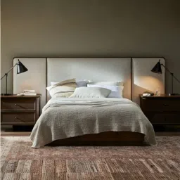 casagold Riverdale Winged Upholstered Queen Sized Bed | With Hydraulic Storage image 5