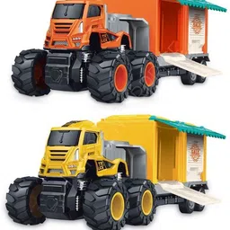 yujasv 1:43 Friction Powered Salling Transport Die Cast Truck Toy-picture-23