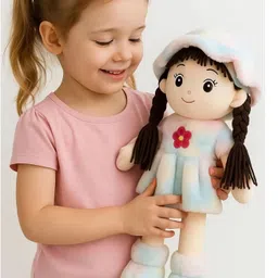 athravtoys Soft doll for kids Plush Stuffed Toy Colorful Dress cute gift for girls - 40 cm-picture-15