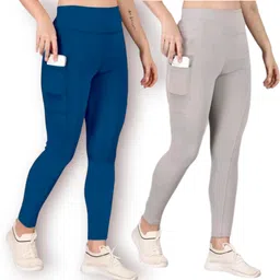 earth joy Solid Women Grey Tights image 1