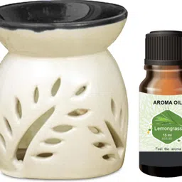 PEEPRESION Black Top Air Diffuser Burner With 1 Lemongrass Scented Aroma oil (15ml) Scented Air Diffuser Uses For Pub Bar, Office, Club, Studio, Conference Hall, Study Table Diffuser-picture-12