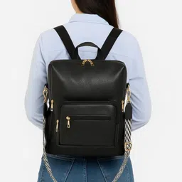 jaisom Small 15 L Backpack Small 13 L Backpac Backpack School Bag Office Bag For Girls women(Black) image 3