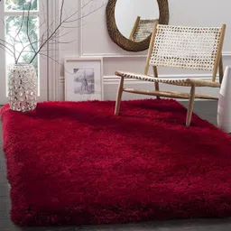 shag weaving Maroon Polyester Runner-picture-17
