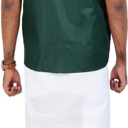 suman tex Men Cotton Blend Shirt Dhoti Set image 2