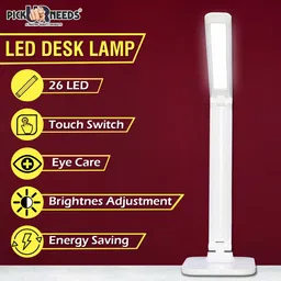 make ur wish Rechargeable Study table lamp Foldable With Touch Sensor Lithium Battery Dual Power Backup Study Lamp image 4