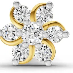 Sparkles Certified Lab Grown Diamond Yellow Gold Stud image 3