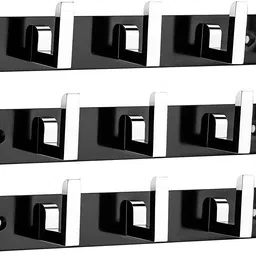 kudarat Classic 5 Pin Wall Hook Hanger Door, Wall, Bedroom, Bathroom Robe Hooks Rail for Hanging Clothes, Keys, Bags, Keys, Towel in Room, Utensil Rack Kitchen Hanger Hooks for Cup - Set of 3 26 inch 1 Bar Towel Rod-picture-15