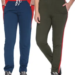 Pack of 2 Women Solid Multicolor Track Pants-image-18