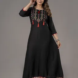 jyotisha Embroidered Viscose Rayon Stitched Flared/A-line Gown-picture-11