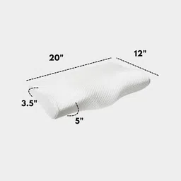 myergonomy Memory Foam Orthopaedic Pillow Pack of 1 Geometric Neck Ease Contour Pillow image 3