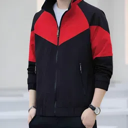 brightkrafts Men Colorblock Bomber Jacket image 2